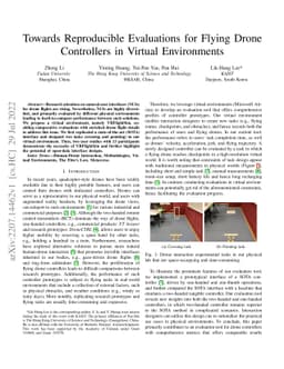 Towards Reproducible Evaluations for Flying Drone Controllers in Virtual
  Environments