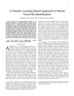 A Transfer Learning-Based Approach to Marine Vessel Re-Identification
