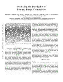 Evaluating the Practicality of Learned Image Compression