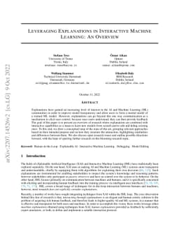 Leveraging Explanations in Interactive Machine Learning: An Overview
