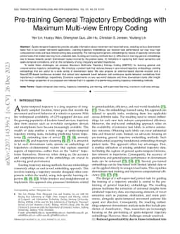 Pre-training General Trajectory Embeddings with Maximum Multi-view
  Entropy Coding