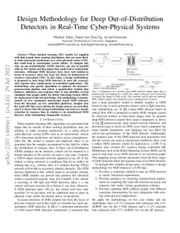 Design Methodology for Deep Out-of-Distribution Detectors in Real-Time
  Cyber-Physical Systems