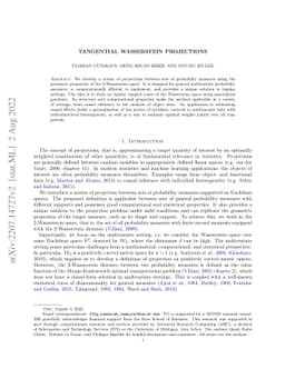 Tangential Wasserstein Projections