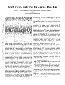 Graph Neural Networks for Channel Decoding