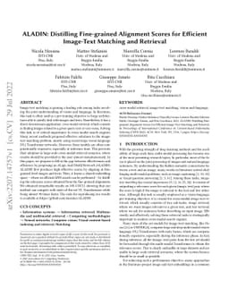 ALADIN: Distilling Fine-grained Alignment Scores for Efficient
  Image-Text Matching and Retrieval