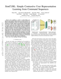 SimCURL: Simple Contrastive User Representation Learning from Command
  Sequences