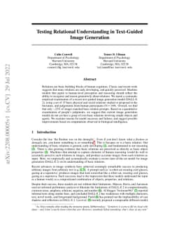 Testing Relational Understanding in Text-Guided Image Generation