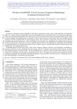 The Rise of GoodFATR: A Novel Accuracy Comparison Methodology for
  Indicator Extraction Tools