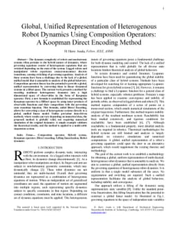 Global, Unified Representation of Heterogenous Robot Dynamics Using
  Composition Operators: A Koopman Direct Encoding Method