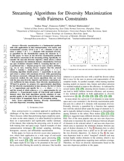 Streaming Algorithms for Diversity Maximization with Fairness
  Constraints