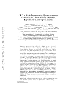 HPO X ELA: Investigating Hyperparameter Optimization Landscapes by Means
  of Exploratory Landscape Analysis