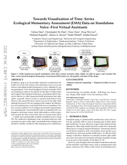 Towards Visualization of Time-Series Ecological Momentary Assessment
  (EMA) Data on Standalone Voice-First Virtual Assistants
