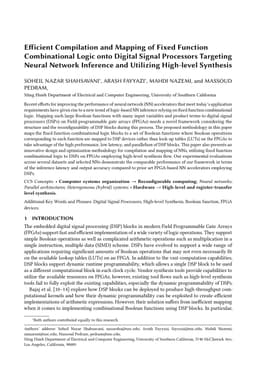 Efficient Compilation and Mapping of Fixed Function Combinational Logic
  onto Digital Signal Processors Targeting Neural Network Inference and
  Utilizing High-level Synthesis