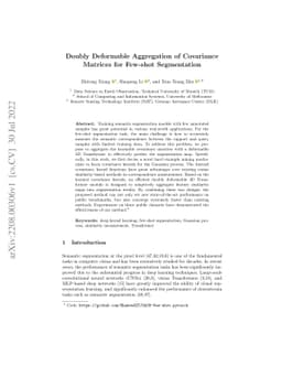 Doubly Deformable Aggregation of Covariance Matrices for Few-shot
  Segmentation