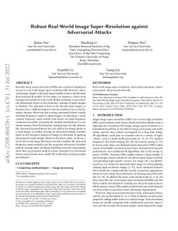 Robust Real-World Image Super-Resolution against Adversarial Attacks