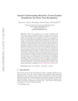 Toward Understanding WordArt: Corner-Guided Transformer for Scene Text
  Recognition
