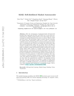 SdAE: Self-distillated Masked Autoencoder