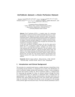 UniToBrain dataset: a Brain Perfusion Dataset