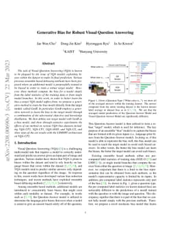 Generative Bias for Robust Visual Question Answering