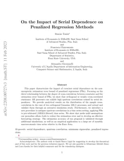 On the Impact of Serial Dependence on Penalized Regression Methods