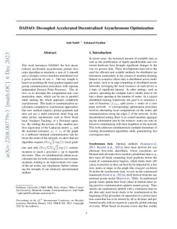 DADAO: Decoupled Accelerated Decentralized Asynchronous Optimization
