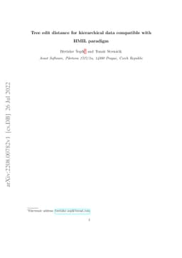 Tree edit distance for hierarchical data compatible with HMIL paradigm
