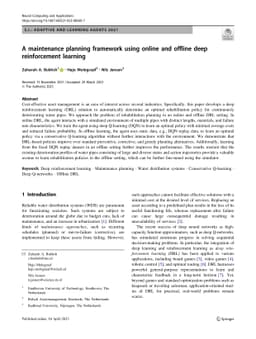 A Maintenance Planning Framework using Online and Offline Deep
  Reinforcement Learning