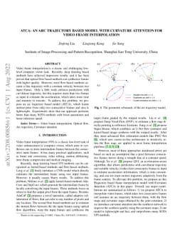 ATCA: an Arc Trajectory Based Model with Curvature Attention for Video
  Frame Interpolation