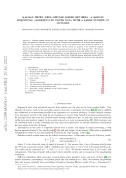 Kalman filter with impulse noised outliers : A robust sequential
  algorithm to filter data with a large number of outliers