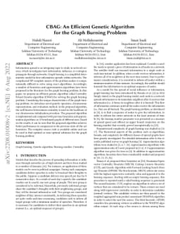 CBAG: An Efficient Genetic Algorithm for the Graph Burning Problem