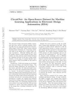 CircuitNet: An Open-Source Dataset for Machine Learning Applications in
  Electronic Design Automation (EDA)