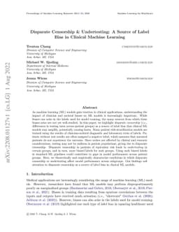 Disparate Censorship & Undertesting: A Source of Label Bias in Clinical
  Machine Learning