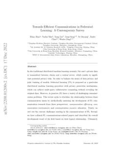 Towards Efficient Communications in Federated Learning: A Contemporary
  Survey