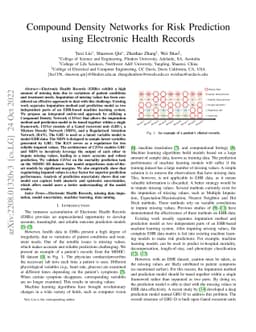 Compound Density Networks for Risk Prediction using Electronic Health
  Records