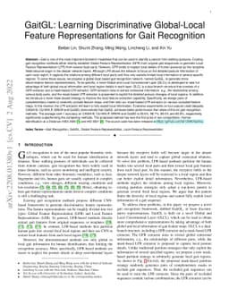 GaitGL: Learning Discriminative Global-Local Feature Representations for
  Gait Recognition