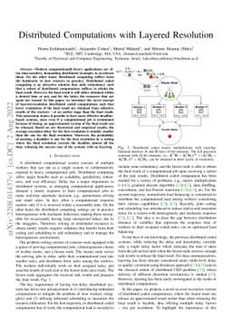 Distributed Computations with Layered Resolution