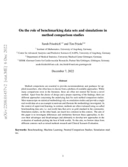 On the role of benchmarking data sets and simulations in method
  comparison studies