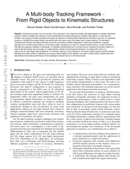 A Multi-body Tracking Framework - From Rigid Objects to Kinematic
  Structures
