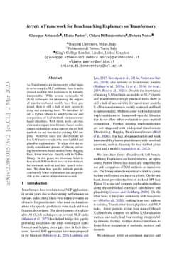 ferret: a Framework for Benchmarking Explainers on Transformers