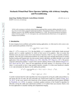 Stochastic Primal-Dual Three Operator Splitting Algorithm with Extension to Equivariant Regularization-by-Denoising