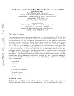 A Roadmap for Greater Public Use of Privacy-Sensitive Government Data:
  Workshop Report