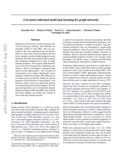 Curvature-informed multi-task learning for graph networks