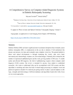 A comprehensive survey on computer-aided diagnostic systems in diabetic
  retinopathy screening