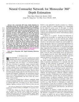 Neural Contourlet Network for Monocular 360 Depth Estimation