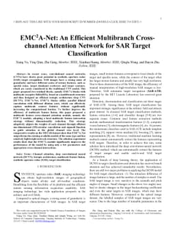 EMC2A-Net: An Efficient Multibranch Cross-channel Attention Network for
  SAR Target Classification