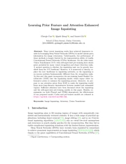 Learning Prior Feature and Attention Enhanced Image Inpainting