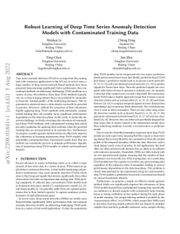 Robust Learning of Deep Time Series Anomaly Detection Models with
  Contaminated Training Data