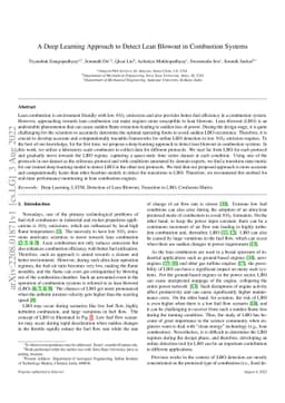 A Deep Learning Approach to Detect Lean Blowout in Combustion Systems