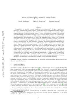 Network homophily via tail inequalities