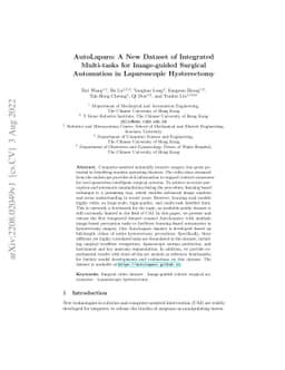 AutoLaparo: A New Dataset of Integrated Multi-tasks for Image-guided
  Surgical Automation in Laparoscopic Hysterectomy